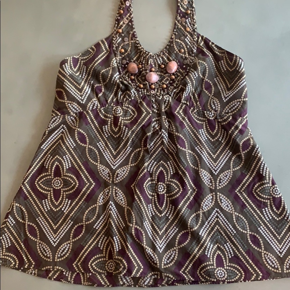 BCBG Beaded Halter Top